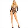 Say My Name de Leg Avenue, body con brillos negro, cuerpo entero de frente con tacones