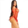Leg avenue - body crotchless con brillo rojo - 3