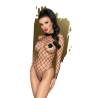 Penthouse Scandalous teddy negro de red con manga larga