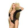 Teddy Penthouse Salute Me con escote de cordones, de frente