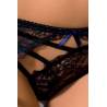 Set Casmir Keith de tres piezas negro, detalle de la braguita de encaje con lazo azul