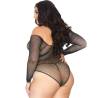 Body de red Leg Avenue Falling 4 U con brillantes, de espaldas
