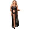 Subblime queen plus set top-vestido y tanga negro - 2