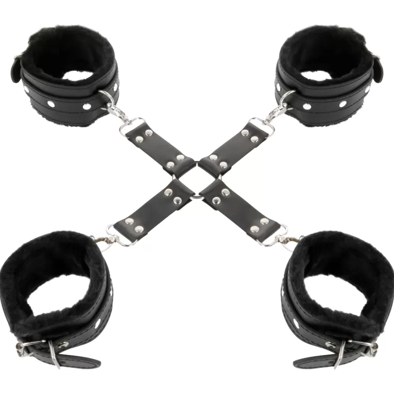 Darkness - esposas de cuero para pies y manos negro Darkness - esposas de cuero para pies y manos negro