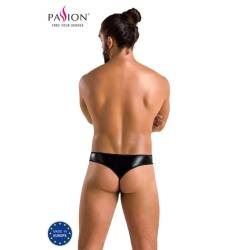 Tanga Paul Passion 033 negro con anilla, modelo de espaldas