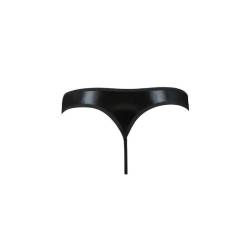 Tanga Paul Passion 033 negro con anilla, la prenda sola, de espaldas