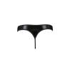 Tanga Paul Passion 033 negro con anilla, la prenda sola, de espaldas