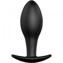 Pretty love plug anal silicona ancla 8.5 cm negro