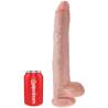 King cock pene  con testiculos 35.6 cm color natural - 3