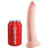 King Cock Plus de 7 pulgadas junto a una lata