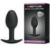 Plug anal de silicona Pretty Love negro junto a su caja