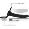 Mythology - cobi onyx dildo anal con anillos para pene y testículos 13 cm - 6