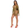 Rasta Net de Leg Avenue, minivestido de red a rayas, cuerpo entero con tacones rojos
