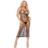 Worth The Wait de Leg Avenue, vestido largo de red, cuerpo entero con abertura lateral