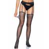 Everly de Leg Avenue, medias con brillantes, de frente con liguero ancho