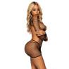 Leg avenue mini vestido en red manga larga talla unica - negro - 3