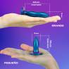 Durex Play Deep & Deeper, plugs grande y pequeño sobre una mano con medidas