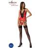 Passion - peonia corset erotic line rojo - 2
