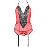 Passion - peonia corset erotic line rojo - 4