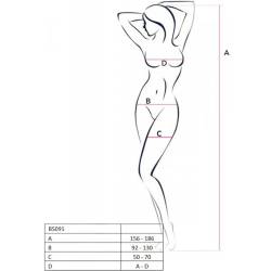 Passion BS095 bodystocking de encaje, tabla de tallas