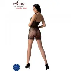 Passion - bs096 bodystocking negro talla unica - - 4