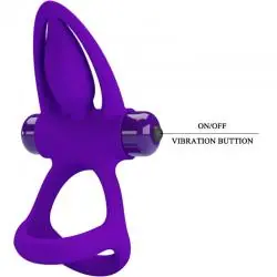 Pretty love - anillo vibrador 10 vibraciones silicona violeta