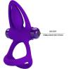 Pretty love - anillo vibrador 10 vibraciones silicona violeta - 7