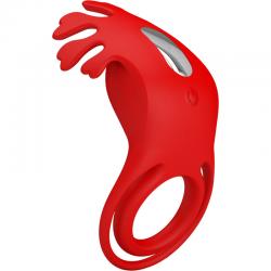 Pretty love - ruben anillo vibrador 7 vibraciones silicona rojo