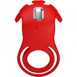 Pretty love - ruben anillo vibrador 7 vibraciones silicona rojo