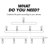 Fetish submissive bondage - barra separadora ajustable 4 piezas - 3