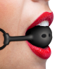 Fetish submissive bondage - mordaza de bola de silicona transpirable - 2