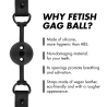 Fetish submissive bondage - mordaza de bola de silicona transpirable - 4