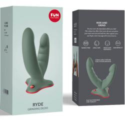 Fun factory - ryde consolador & masajeador doble verde