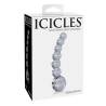 Caja original Pipedream Icicles número 66 con masajeador de vidrio soplado transparente