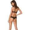 Set Passion Dolly negro de copas abiertas, modelo de lado