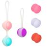 She-ology Interchangeable Weighted Kegel Set, bolas con cordón y pesas de colores