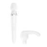 Satisfyer Double Wand-er blanco con su cabezal de punto G