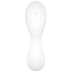 Satisfyer Curvy Trinity 5+ blanco de frente, con los botones