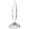 Satisfyer Sparkling Crystal de cristal, de frente sobre su base