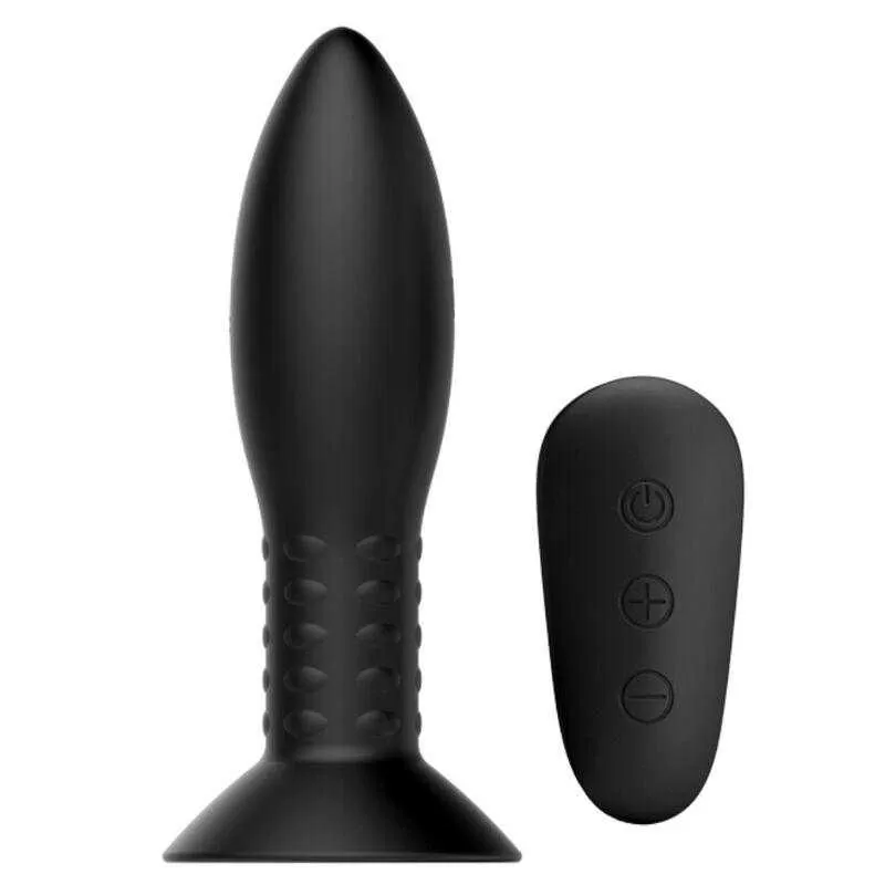 Mr play - plug con bolas rotadoras negro control remoto Mr play - plug con bolas rotadoras negro control remoto