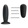 Mr Play plug anal alargado negro con mando, botones del mando señalados