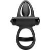 Pretty love - anillo vibrador 10 vibraciones silicona negro - 4