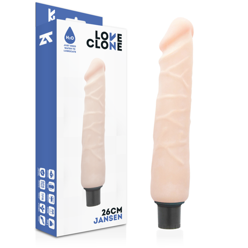 Loveclone jansen self lubrication vibrador 26cm