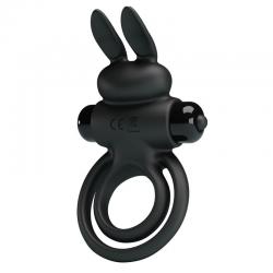 Pretty love - anillo vibrador iii conejo para pene negro