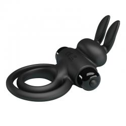 Pretty love - anillo vibrador iii conejo para pene negro