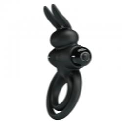 Pretty love - anillo vibrador iii conejo para pene negro