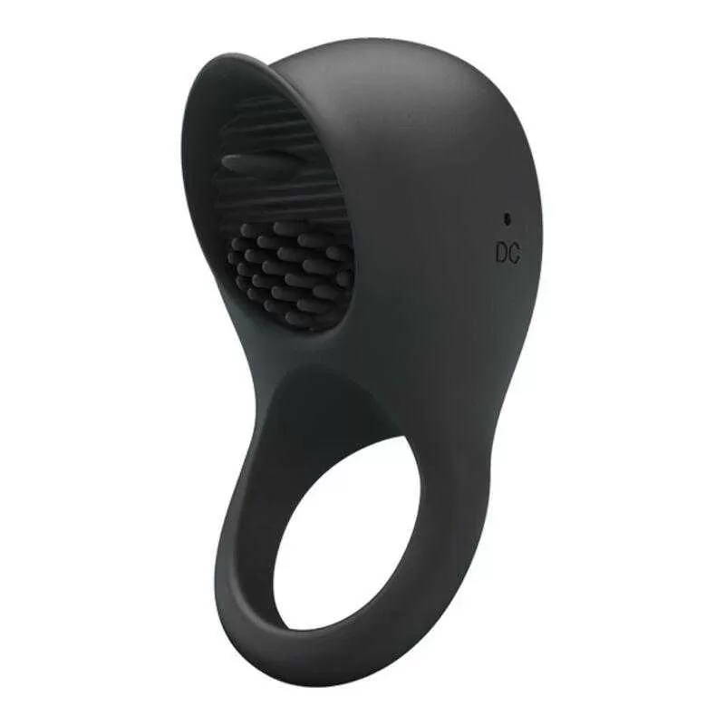 Pretty love - anillo vibrador para pene con lengua negro Pretty love - anillo vibrador para pene con lengua negro