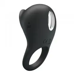 Pretty love - anillo vibrador para pene con lengua negro Pretty love - anillo vibrador para pene con lengua negro