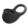 Pretty love - anillo vibrador para pene con lengua negro - 4