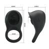 Pretty love - anillo vibrador para pene con lengua negro - 6